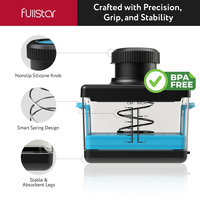 Fullstar 2-in-1 Tofu Press & Cutter  Dishwasher Safe  BPA-Free  Press Box for Extra Firm & Silken Tofu (Blue) - Image 3